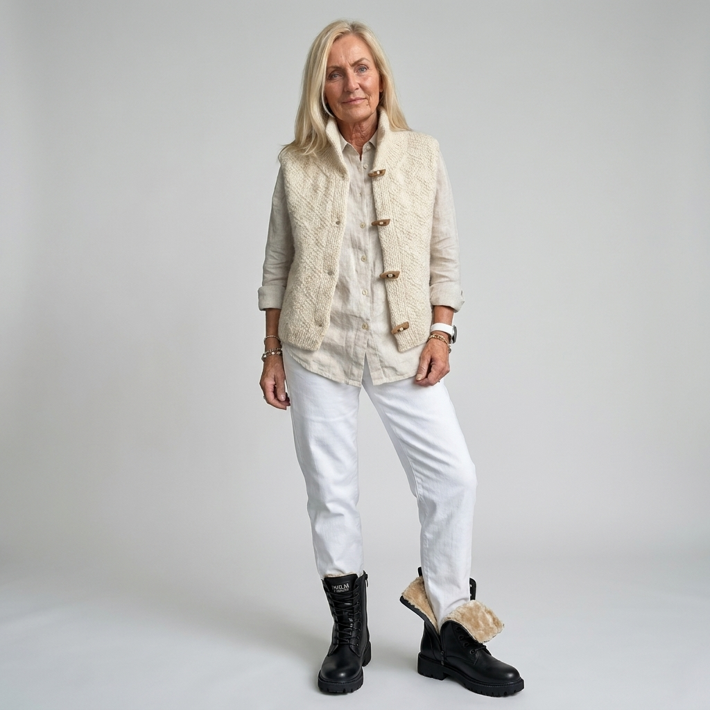 Vera | Timeless Black Leather Boots with Fur Lining